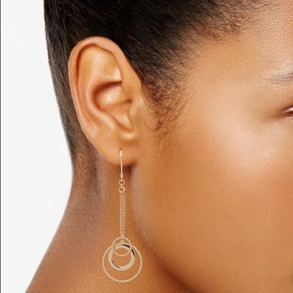 Anne Klein new Multi ring linear earrings - Picture 2 of 3